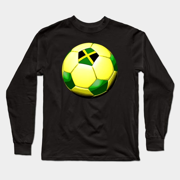 Jamaica Soccer Long Sleeve T-Shirt by asaiphoto